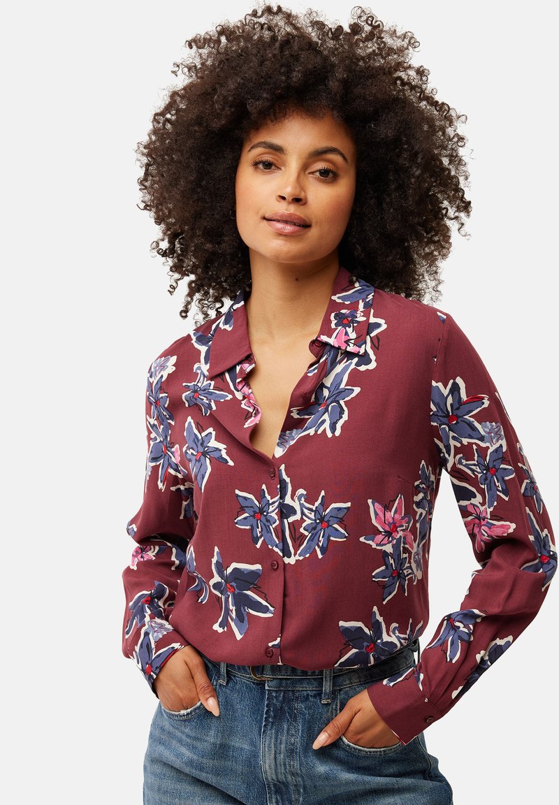 Mexx Buttondown blouse dark red Zalando.ie