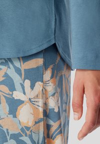 Schiesser LANG COMFORT - Conjunto de pijama - blaugrau pfirsich