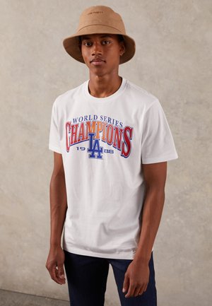LOS ANGELES DODGERS BACKER ECHO TEE - Camiseta estampada - white wash