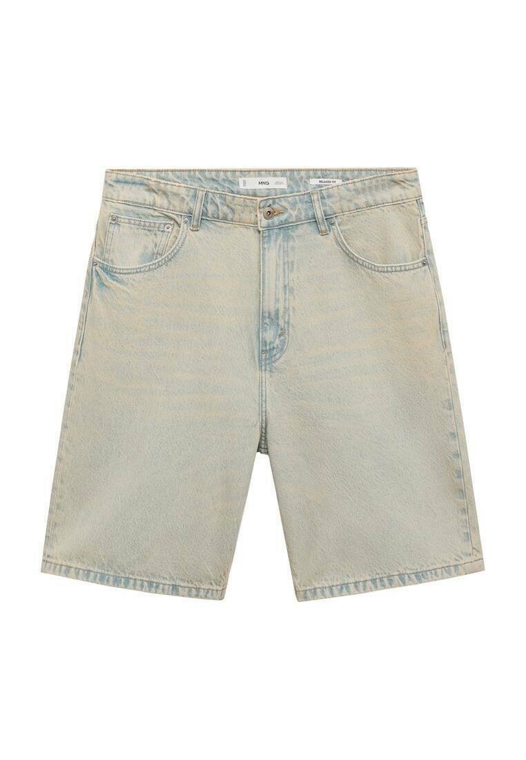 Mango BERMUDA - Short en jean - light blue
