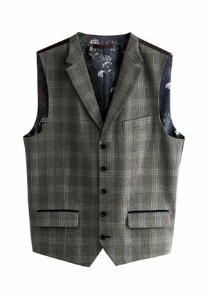 Next TRIMMED CHECK - REGULAR FIT - Mellény - neutral