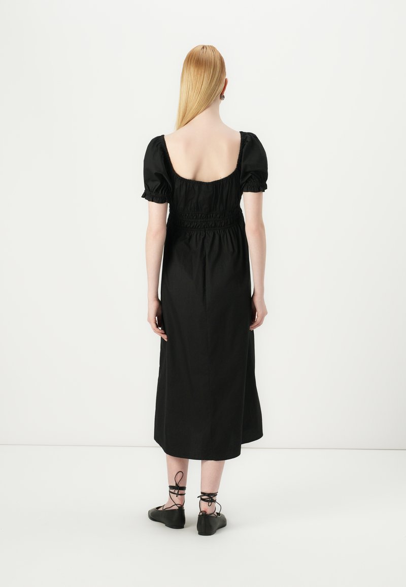 VILA VIVILLAS MIDI SMOCK DRESS - Day dress - black - Zalando.ie