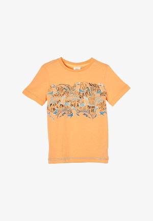 s.Oliver FRONTPRINT - T-shirt imprimé - orange
