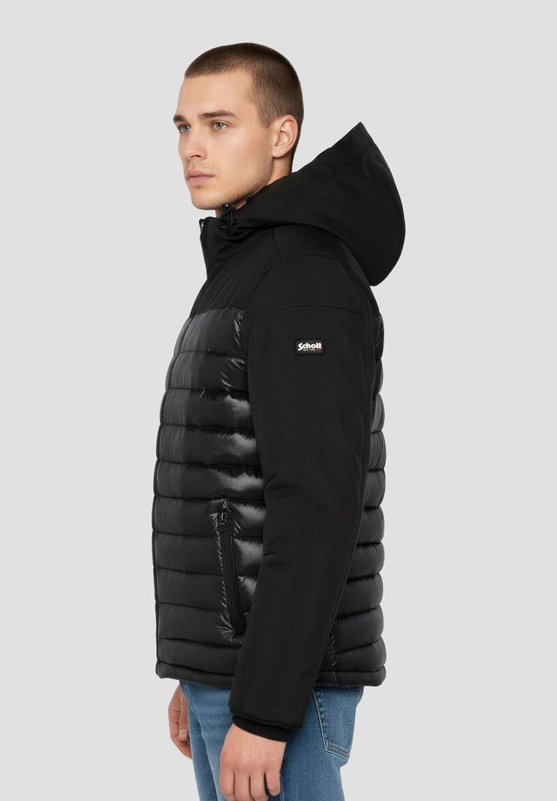 Blouson Femme Schott Manches Longues Taille S Noir - Capuche Amovible - Neuf Avec étiquettes