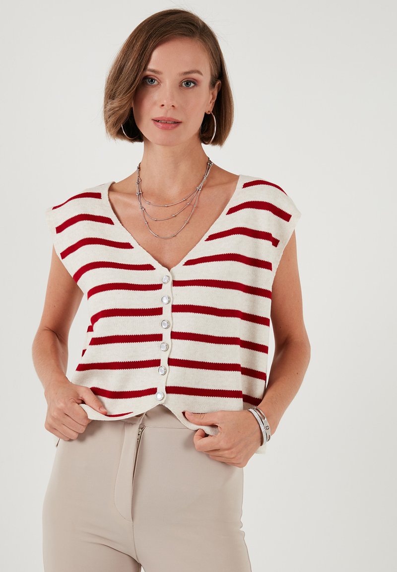 LELA Veste - ecru red