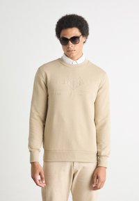 GANT TONAL SHIELD C NECK - Felpa - concrete beige