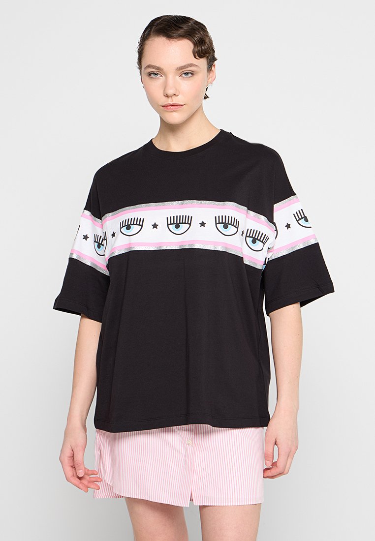 CHIARA FERRAGNI T-shirt print zwart CHIARA FERRAGNI T-shirt print zwart