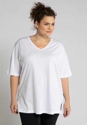 Ulla Popken PLUS SIZE  V NECK TEE  - Basic T-shirt - schneeweiß