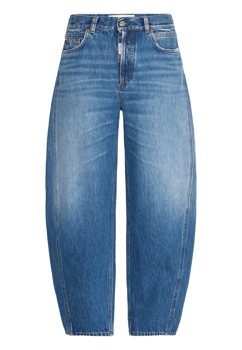 BALL BACAVI CURVED JEANS - Baggy jeans - medium blue washed/blå denim ...