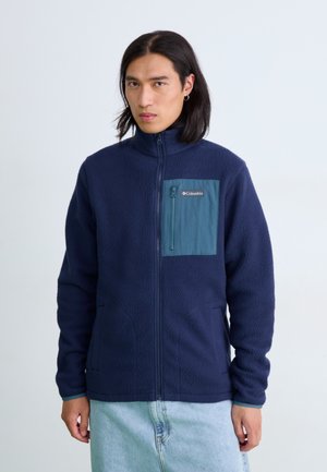 Columbia JASPER RIDGE™ PEBBLED FULL ZIP - Jakna iz flisa - collegiate navy/everblue