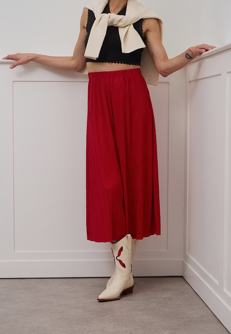 Selected Femme A-lijn rok rood