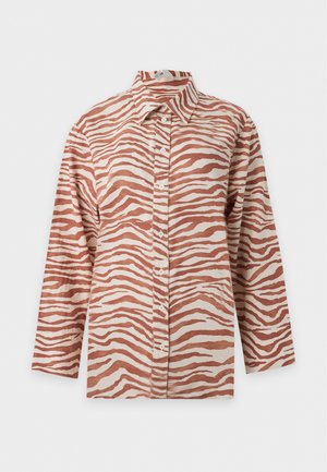 Lindex, LIGHT WOVEN SHIRT WINE - Πάνω μέρος πιτζάμας - light dusty brown