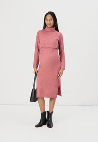 MAMALICIOUS MLSUNIVA JUNE MIDI DRESS  - Pulóverruha - mesa rose melange