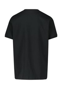 Short-sleeve black t-shirt made of cotton, featuring a relaxed fit, round neckline, and simple design without patterns or embellishments.