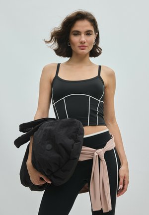 Stradivarius, QUILTED MAXI BAG - Sac à main - black