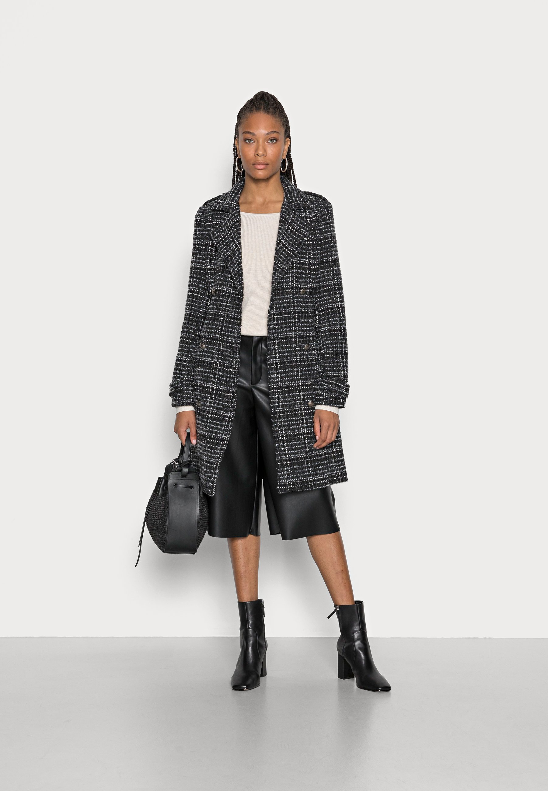 NAF NAF ACARLA - Cappotto classico - noir/blanc/nero - Zalando.it