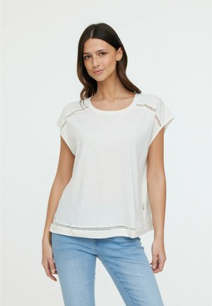 Lee Cooper ANIELE SM - T-shirt imprimé - cream