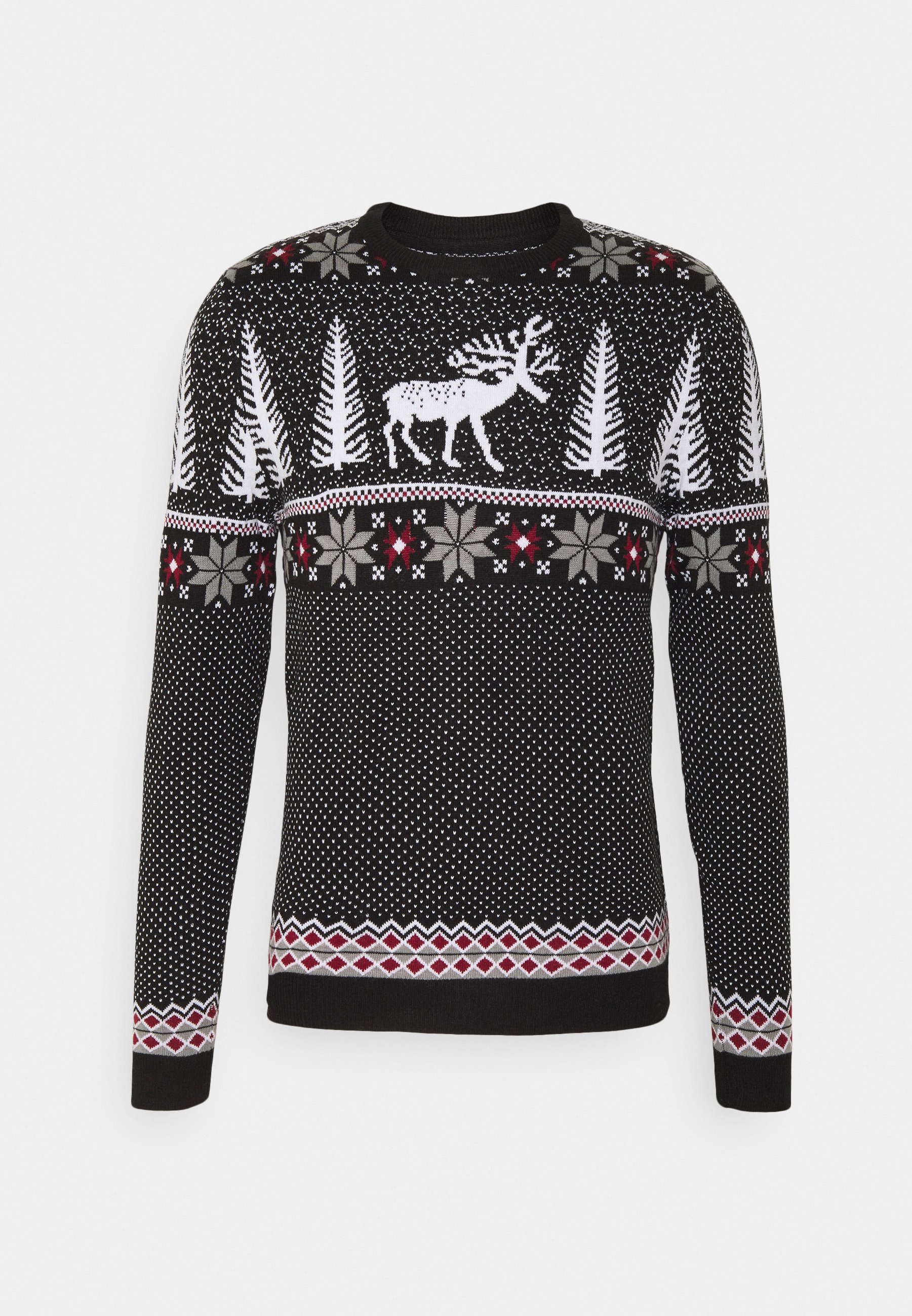 Pier One WINTERY CHRISTMAS JUMPER - Pullover - black/noir - ZALANDO.FR
