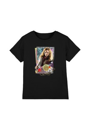 Cotton Soul, HARRY POTTER HERMIONE COLORFUL PAPER COLLAGE UNISEX - Print T-shirt - black