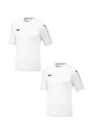 2 PACK KURZARM RUNDHALS  - Print T-shirt - weiß