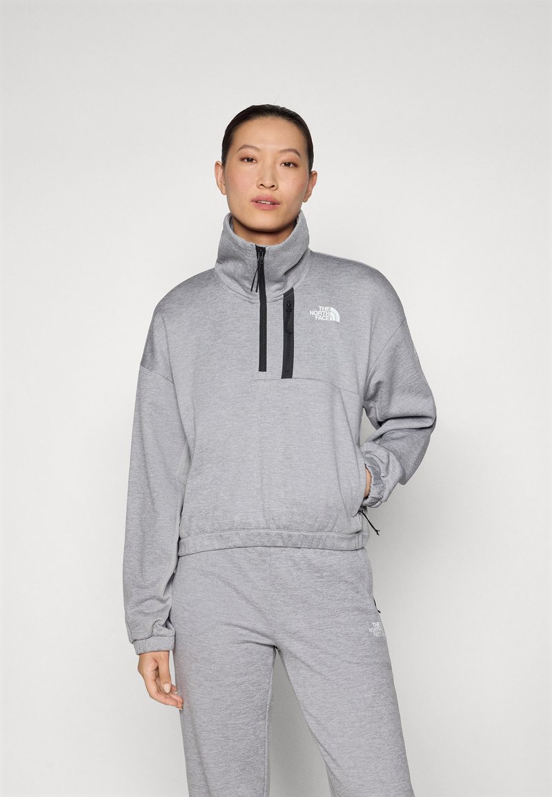 The North Face INTEREST 1/4 ZIP - Sweatshirt - pale grey heather/meld grey