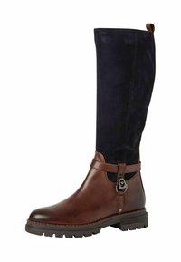 Marco Tozzi Plateaustiefel - chestnut navy