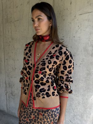 CHERRY LEOPARD  - Cardigan - brown