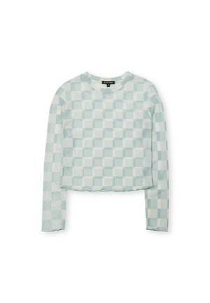 CHECK TULLE - Top s dlhým rukávom - blue