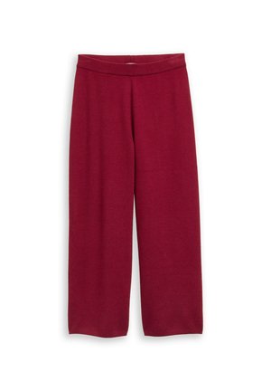 CHINO COZY WIDE LEG  - Broek - beetroot red