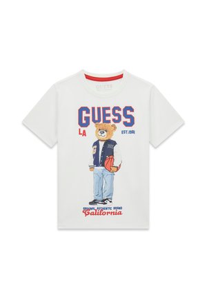 Guess SS T-SHIRT UNISEX - T-shirt imprimé - weiß