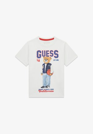 Guess, SS T-SHIRT UNISEX - Μπλουζάκι με στάμπα - weiß
