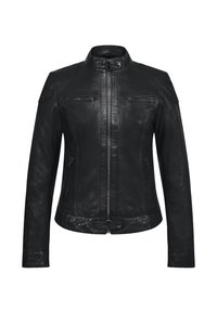 LINA - Chaqueta de cuero - black