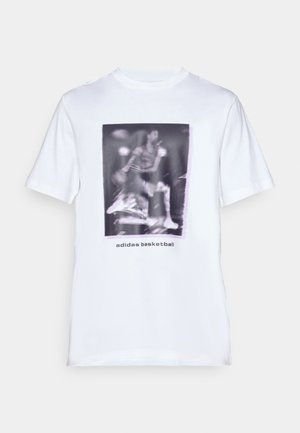adidas Performance SEASON - T-shirts print - white/powder plum