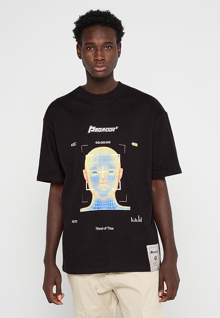 Pegador T-shirt print zwart