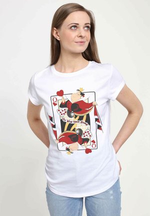 ALICE IN WONDERLAND QUEEN OF HEARTS - Print T-shirt - white