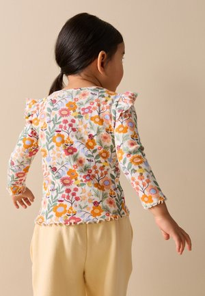 Next, REGULAR FIT LONG SLEEVE  FRILL  - T-shirt à manches longues - orange ditsy floral