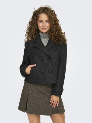 ONLY, ONLFREJA LIFE SHORT DB JACKET OTW NOOS - Blazer - dark grey melange