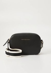 Tommy Hilfiger LOGOTAPE CAMERA BAG - Geantă crossbody - black
