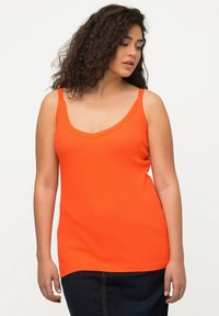 Ulla Popken SLIM ÄRMELLOS SCHMALE TRÄGER - Top - orange