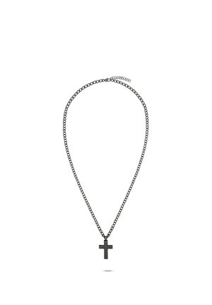 MIT KREUZANHÄNGER - Halskette - schwarz