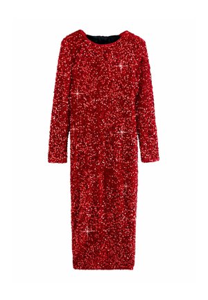 PETITE FIT - LONG SLEEVE SEQUIN BOW BACK - Oblečenie na špeciálnu príležitosť - ruby red