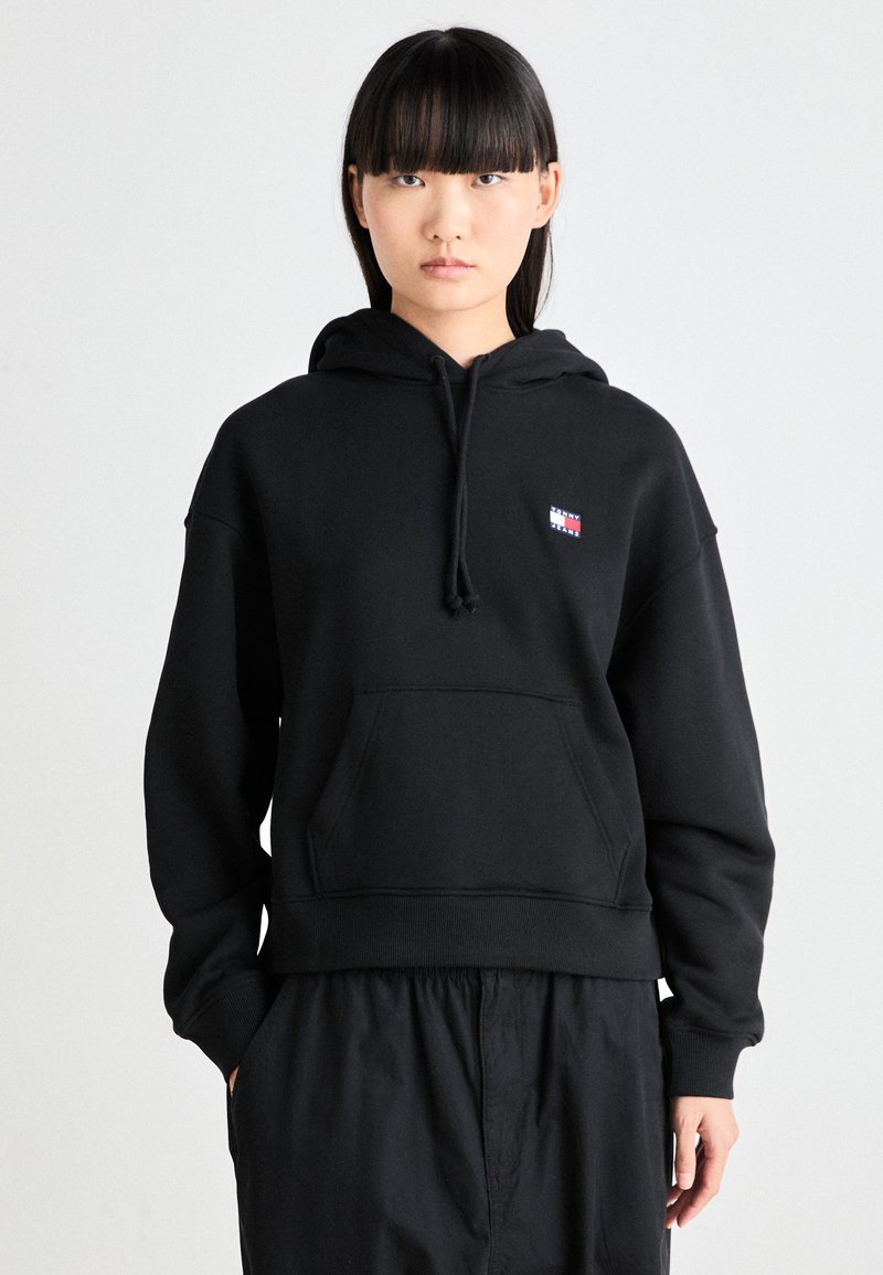 Tommy Jeans BADGE HOODIE - Sweatshirt - black