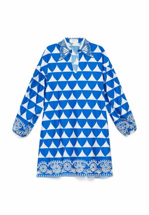 Maliparmi, OPTICAL BRODERIE DRESS - Robe de jour - blue