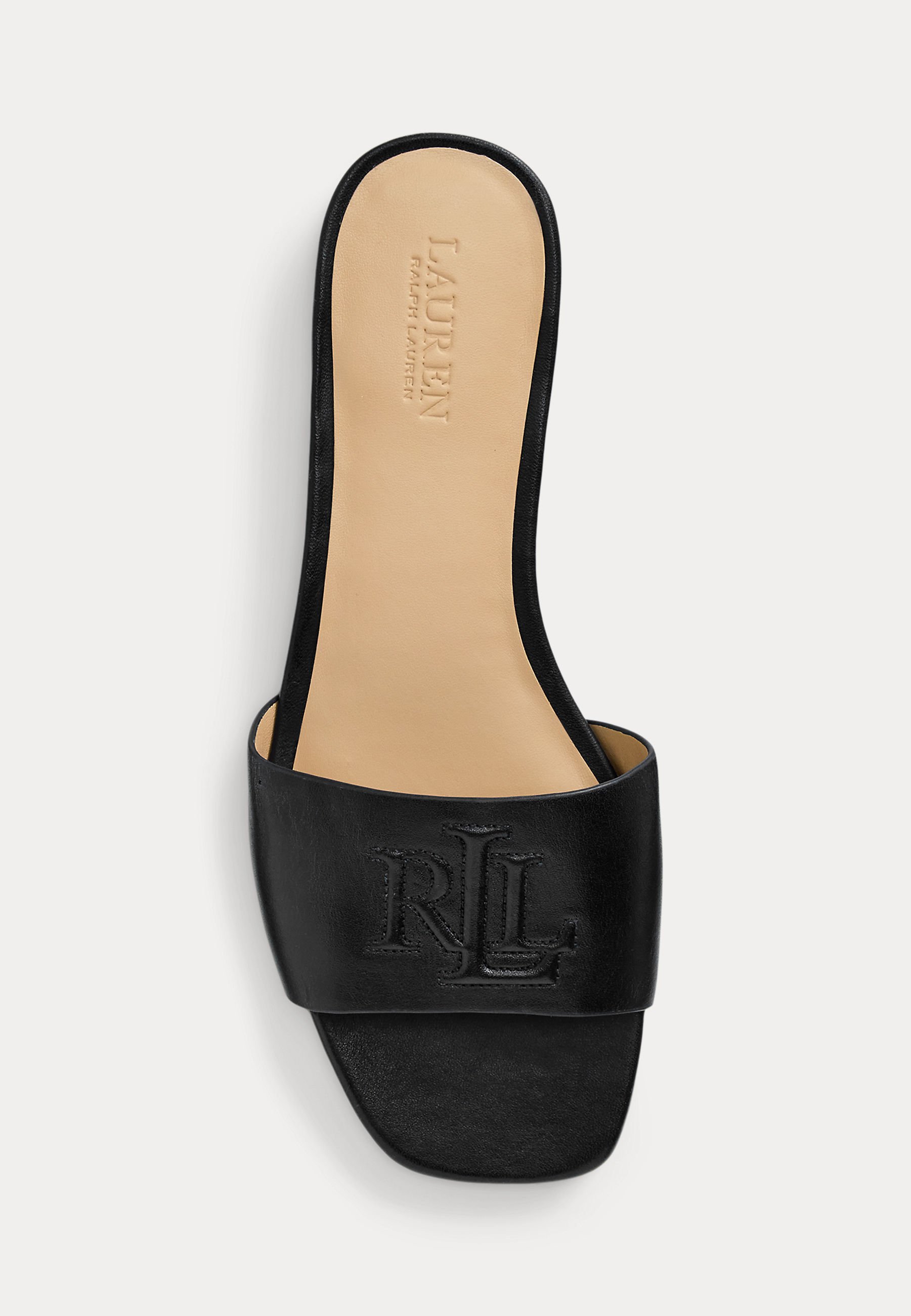 送関込☆LAUREN RALPH LAUREN EVERLEY CALFSKIN SLIDE SANDAL Amazon.com | Lauren Ralph Lauren Women's Everley Calfskin