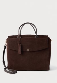 LEATHER - Borsa porta PC - dark brown