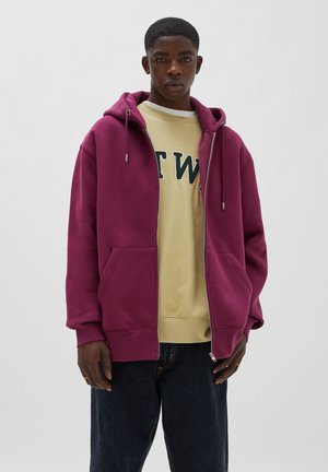 BASIC - Sweatjakke - mottled bordeaux