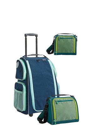 Wheeled suitcase - marine/petrol