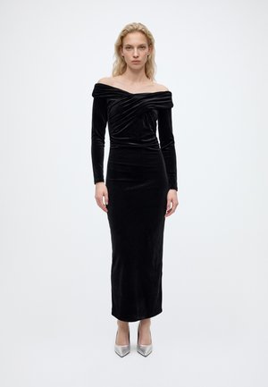 YAS, YASTVIMA LS OFF SHOULDER ANKLE DRESS  - Коктейлна рокля/парти рокля - black