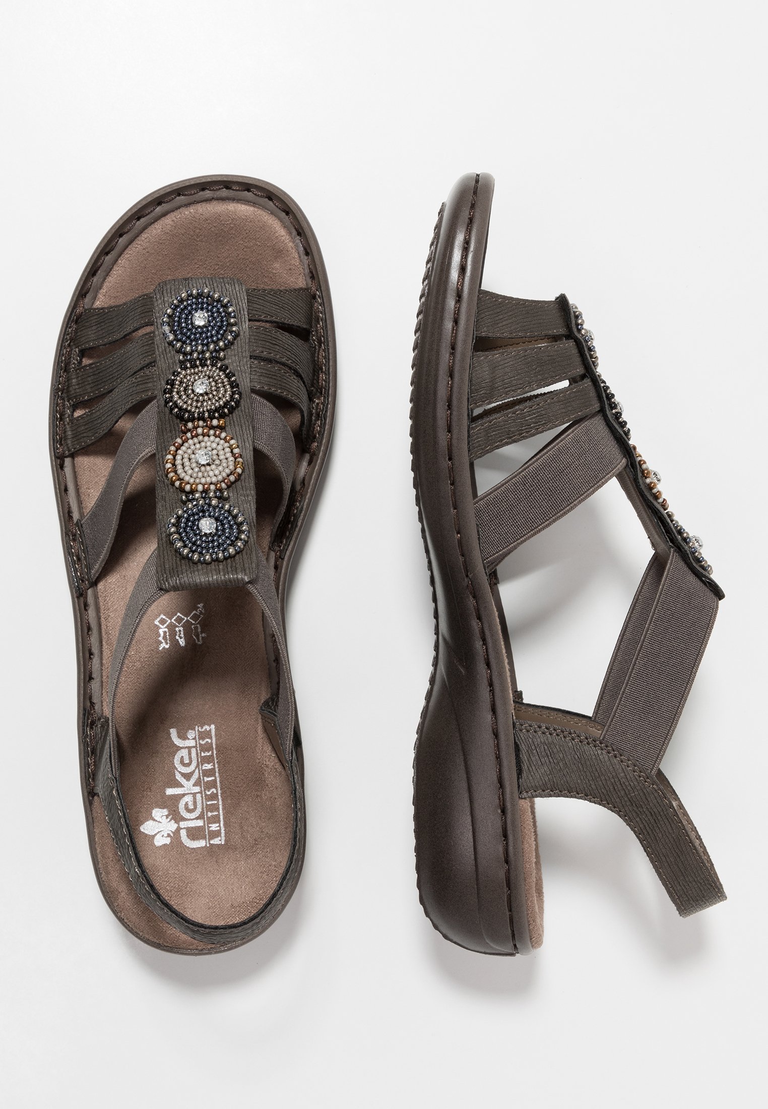 Rieker Sandales - basalt/noir - ZALANDO.FR