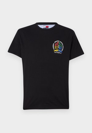 Tommy Jeans CREST TEE UNISEX - T-shirt imprimé - black